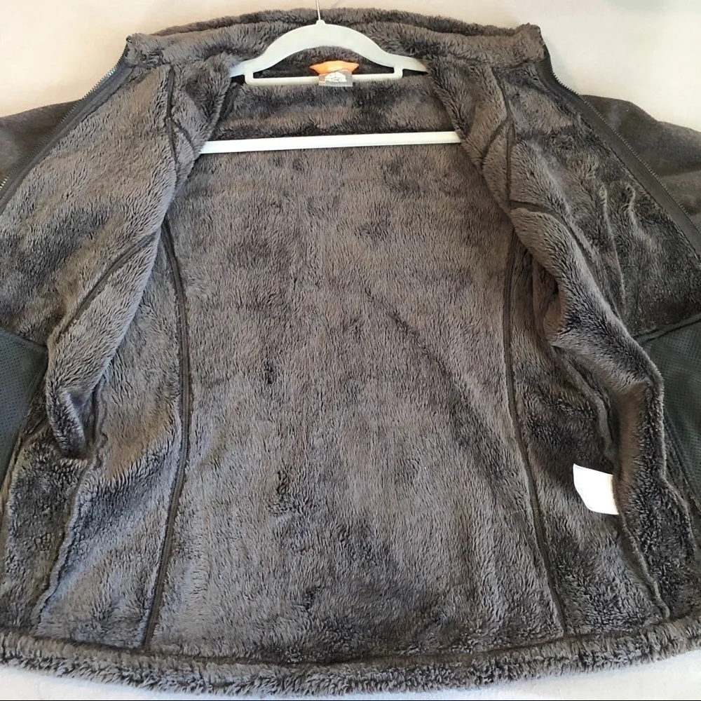 Nike ACG Fleece Thermal Sherpa Jacket Full Zip Faux Fur Lined Gray Pink Small